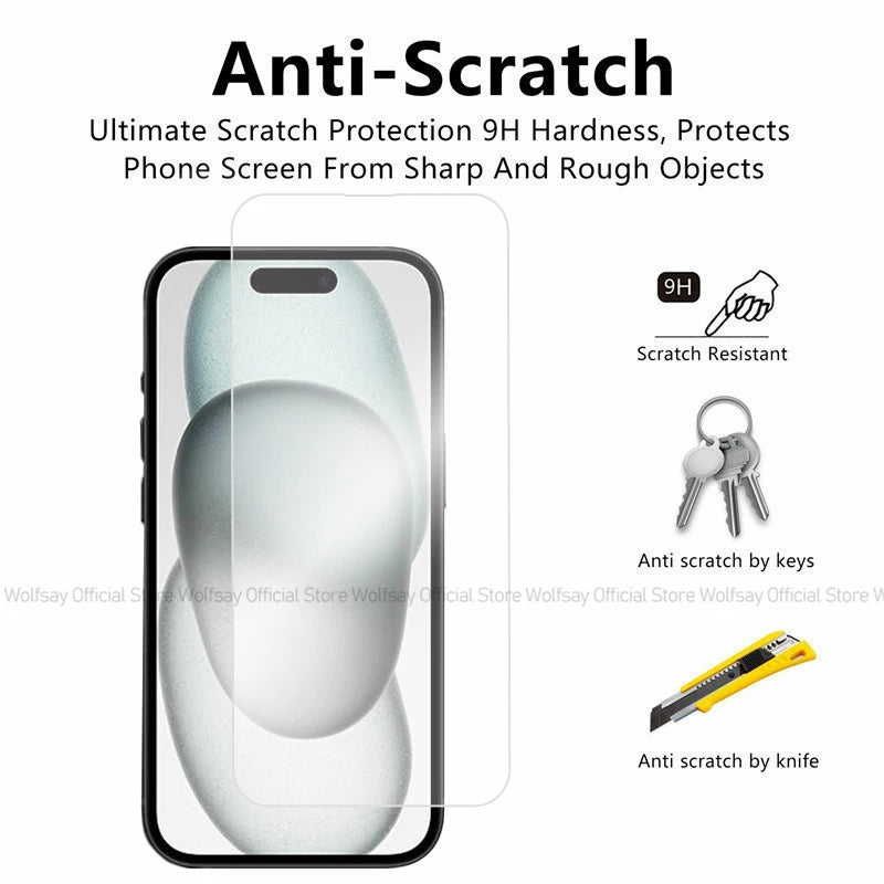 2/4PCS Screen Protector for 16 Tempered Glass for 16 plus 16 Pro Max Full Glue Cover Protector Glass for 16